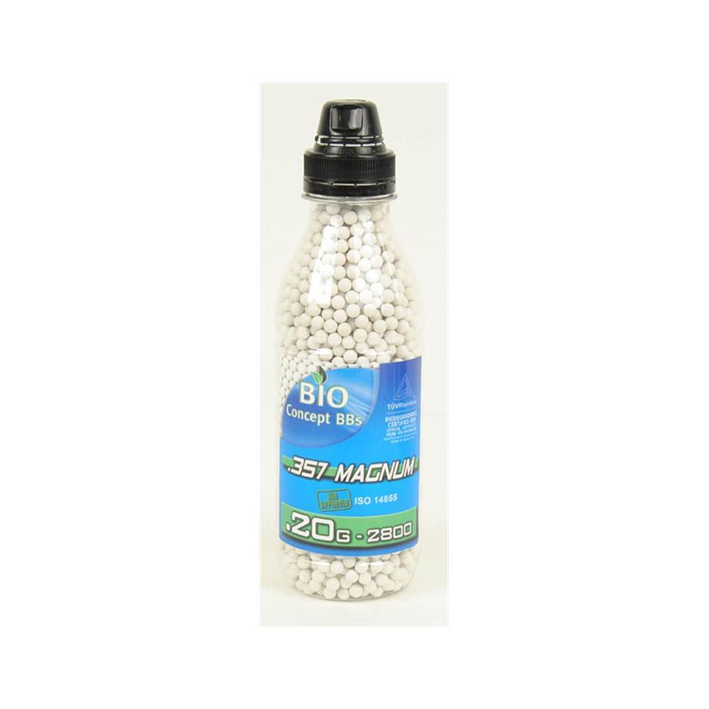 Billes 357 Magnum 100% Bio Blanches 0.20g - Bouteille de 2800bbs