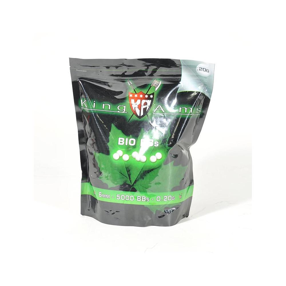 Billes Bio Blanches 0,20gr - Sac de 1kg - King Arms