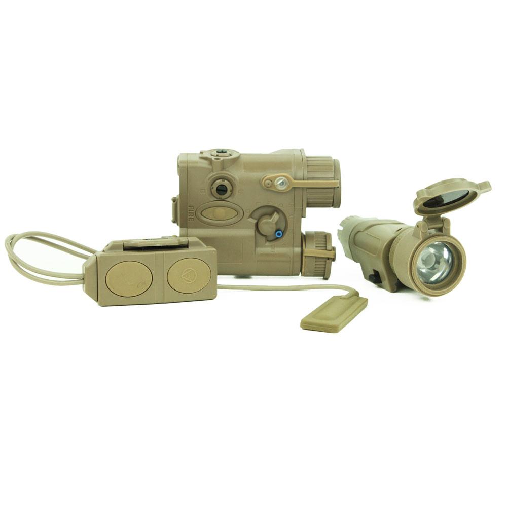 Boitier laser,led, lampe double bouton switch Tan