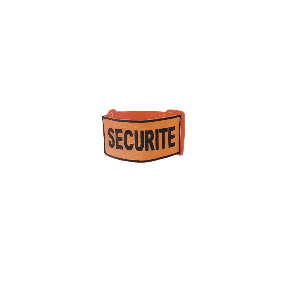 BRASSARD BRODE TISSU ORANGE SECURITE