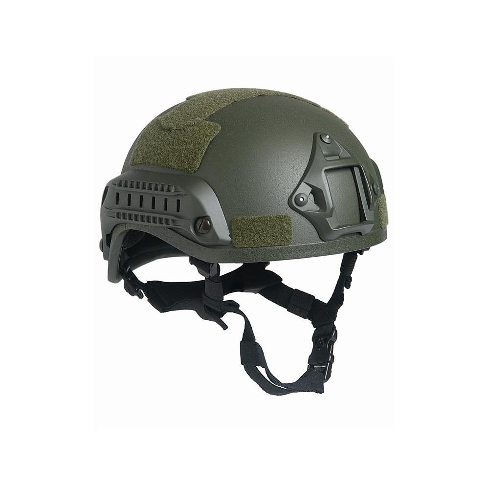 Casque Militaire Réplique MICH 2002 Avec Rails - Vert Olive, Taille Unique