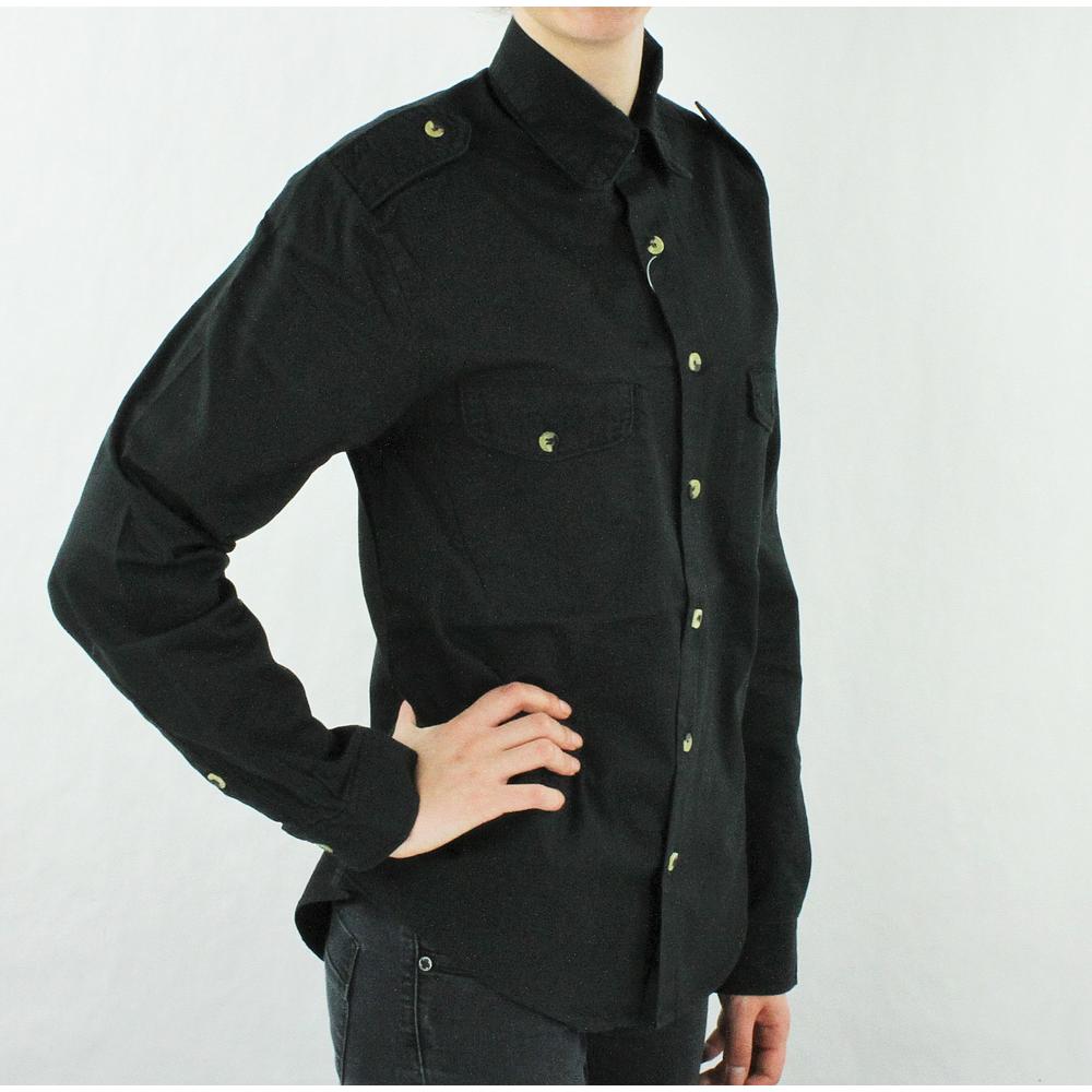 Chemise manche longue militaire (Noir) -  Korps