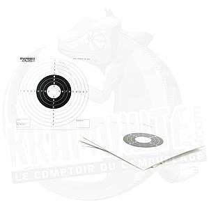 Cible Carton 14x14 pour billes airsoft 6mm x50 - Swiss Arms