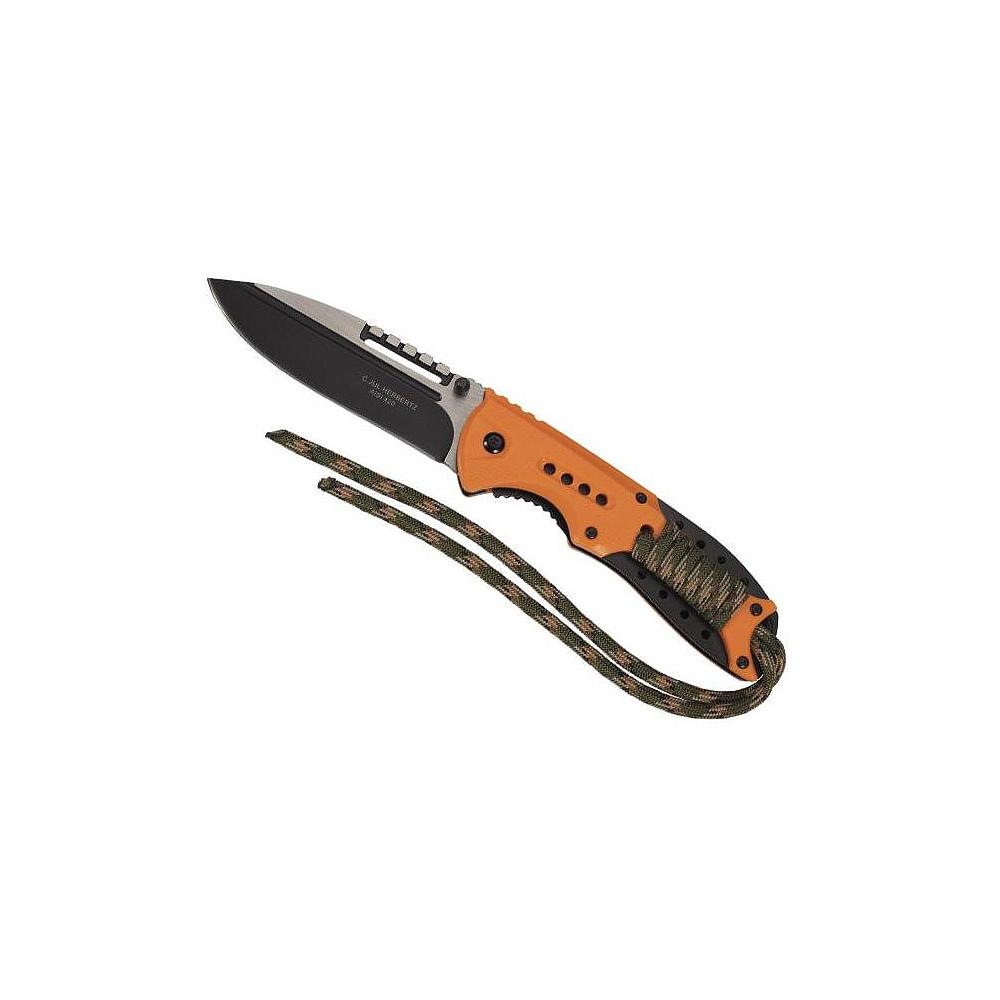 Couteau Herbertz ABS Orange - 12cm - Inox + CLIP
