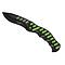 Couteau Herbertz Alu noir/vert - 12.5cm - Inox + CLIP