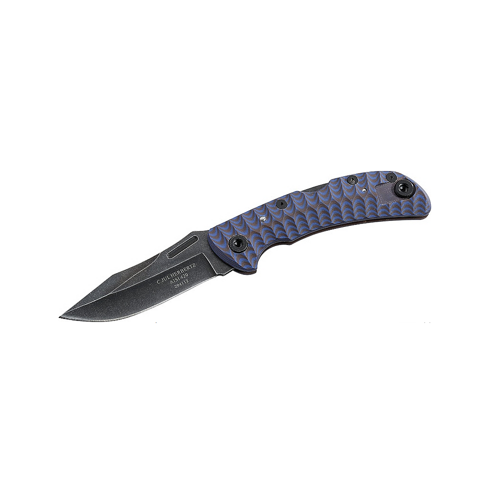 Couteau HERBERTZ G10 Bleu Moucheté