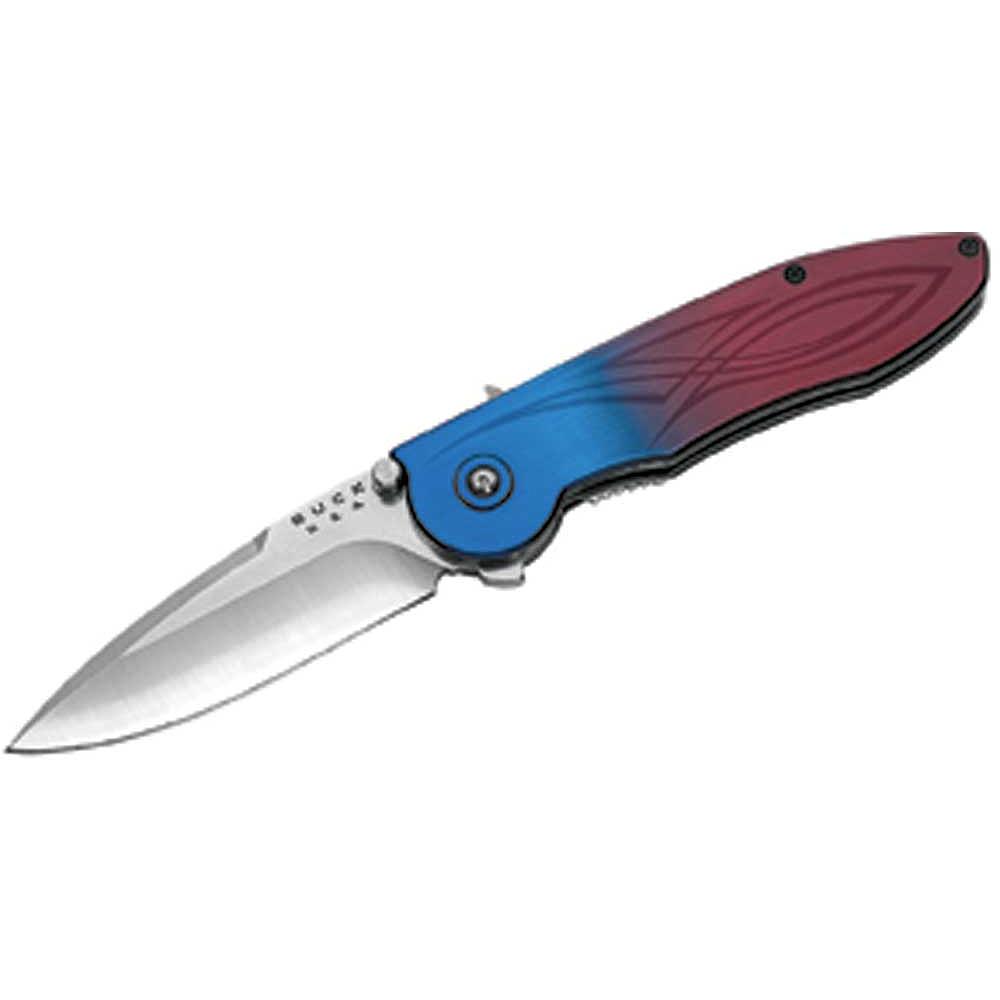 Couteau Pliant - Sirus - 11.5cm - bleu/bordeaux - Buck