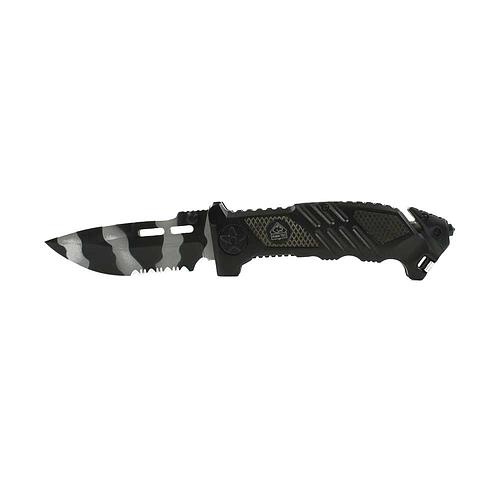 Couteau Puma Tec Noir/Camo 12cm Inox + Clip