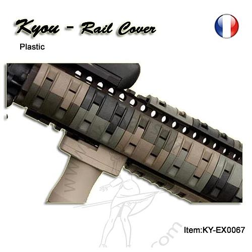 Couvre rail modulable RIS/RAS - 4 couleurs - 32 pièces - Kyou