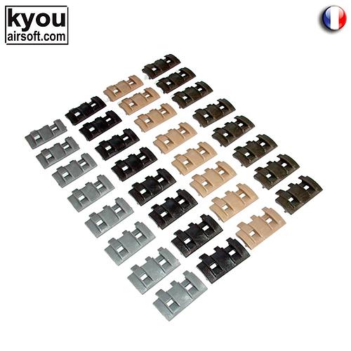 Couvre rail modulable RIS/RAS - 4 couleurs - 32 pièces - Kyou