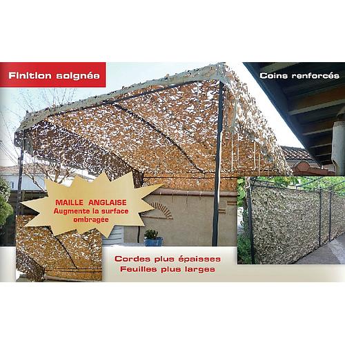 Filet de camouflage Désert Renforcé - 3m x 6m