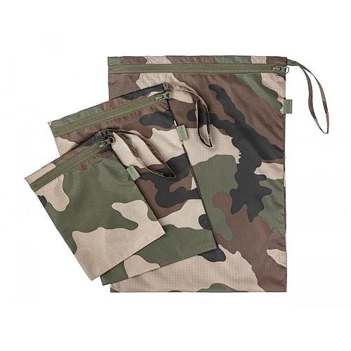 Kit 3 pochettes ultra-light ripstop - Camouflage Centre Europe - ToePro
