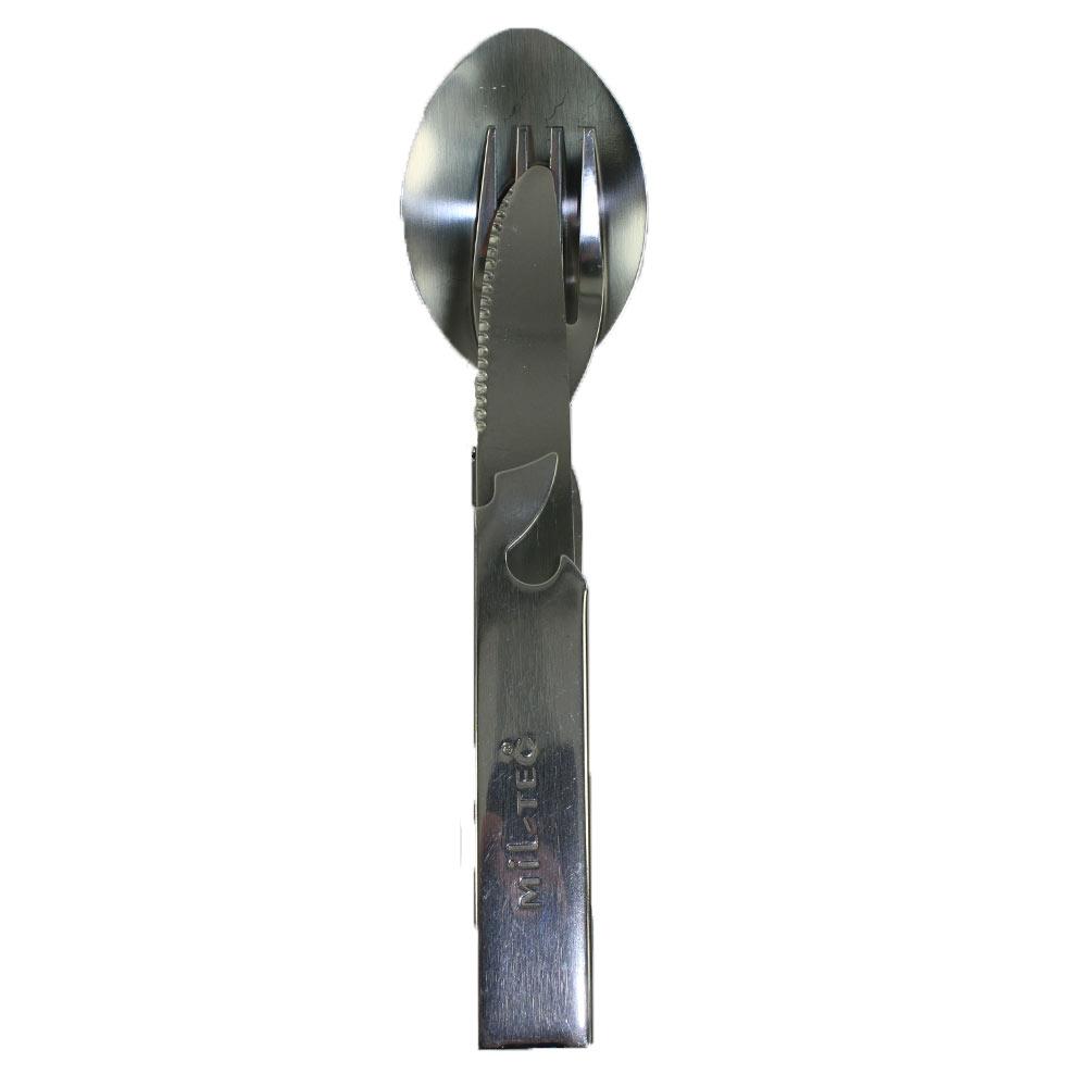 Kit Couverts Acier Camping 3 en 1 - Miltec