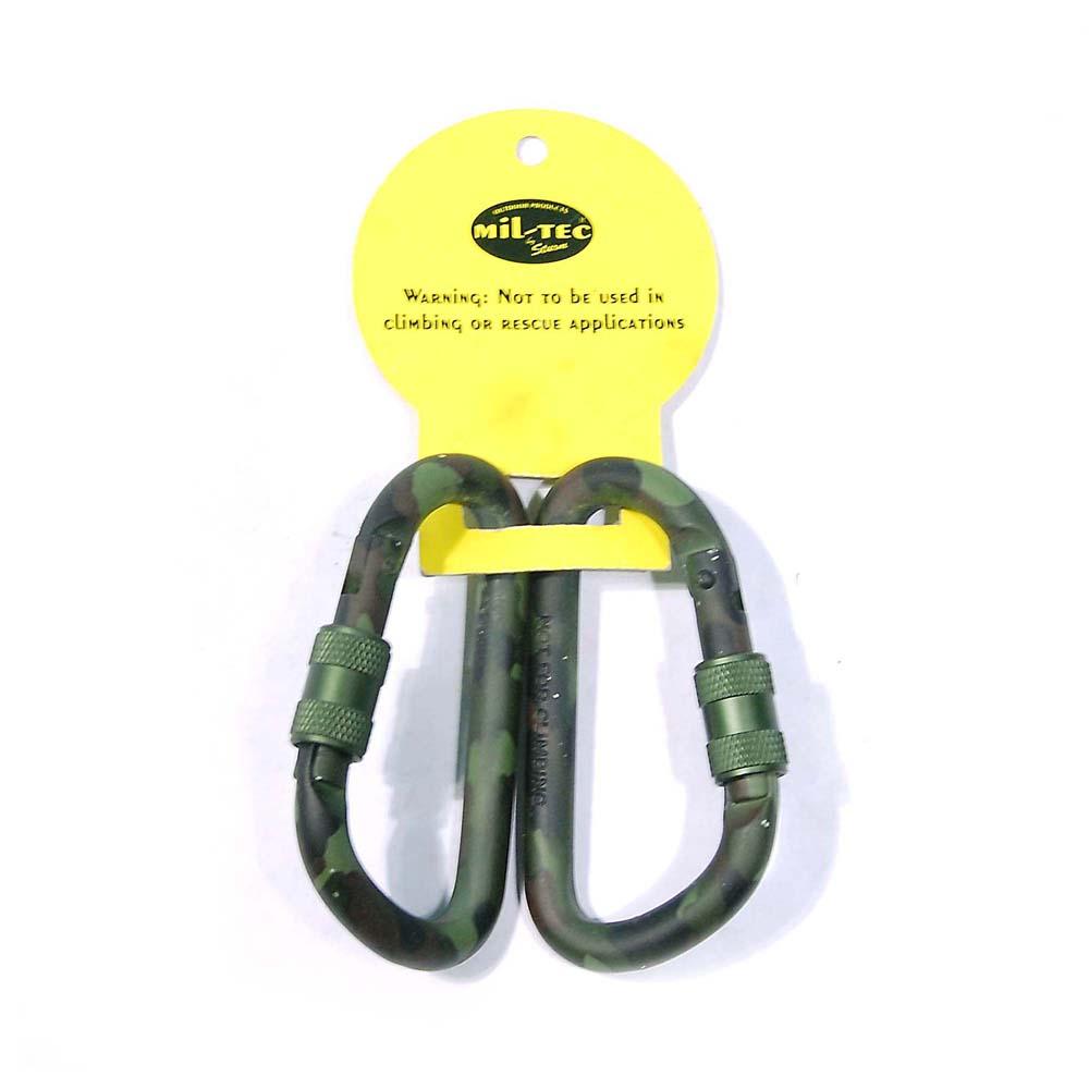 Mousqueton Tactical Karabiner  60 mm - Camouflage woodland - Miltec