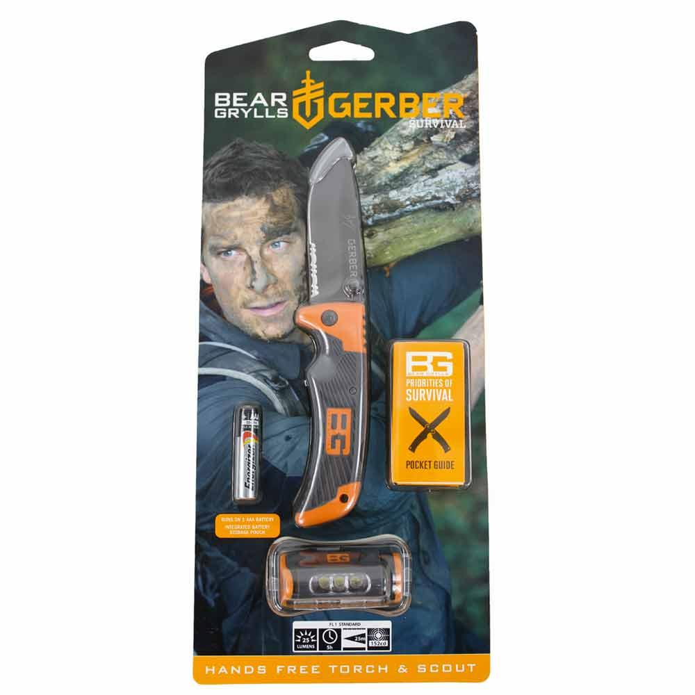 Pack Bear Grylls Survival Couteau et Lampe Frontale