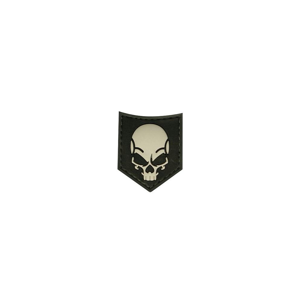 Patch Airsoft 3D Skull phosphorescent 30x30mm