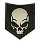 Patch Airsoft 3D Skull phosphorescent 30x30mm