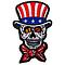 Patch Skull America bow tie