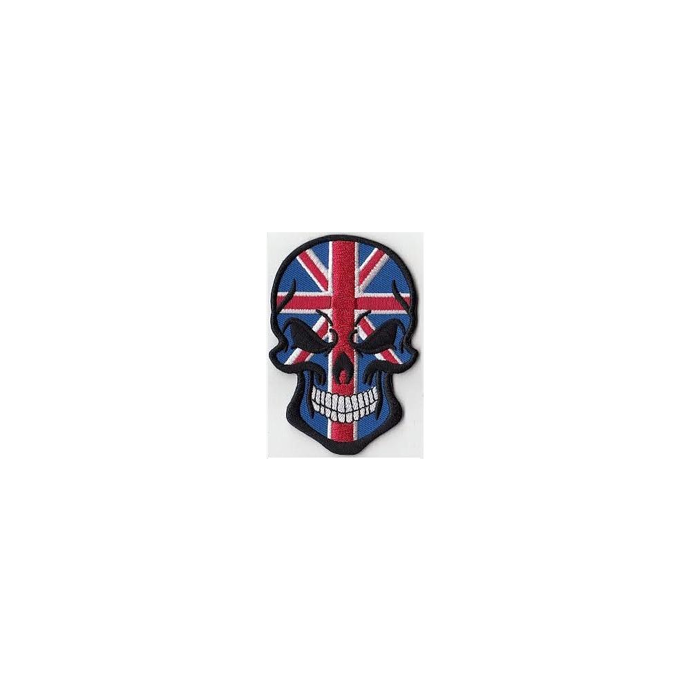 Patch Skull GB flag head