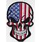 Patch Skull USA flag head