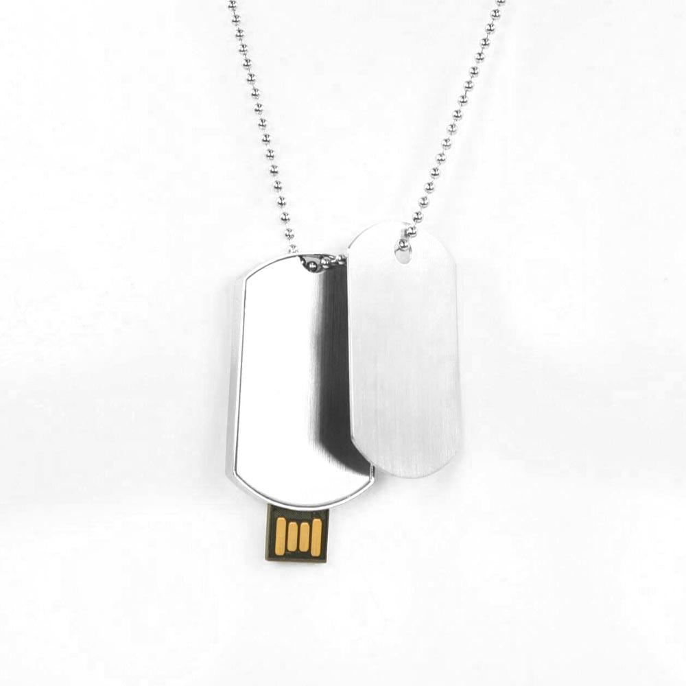 Plaque d'identité US acier Clé USB 4go
