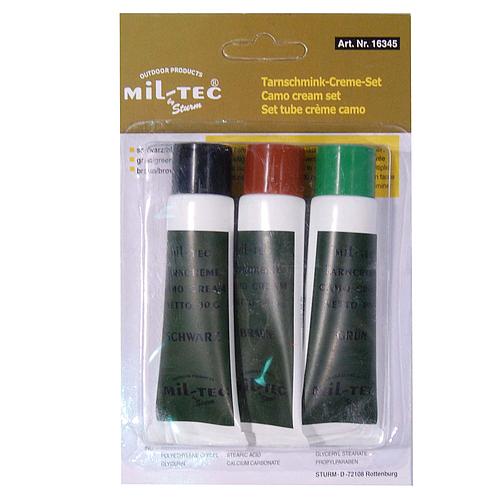 Set de crèmes de camouflage - Vert, noir, marron - Miltec