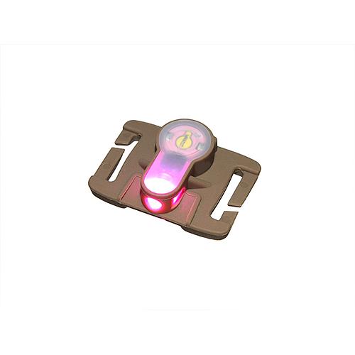 Support système molle avec lampe Led - Dark Earth - FMA (