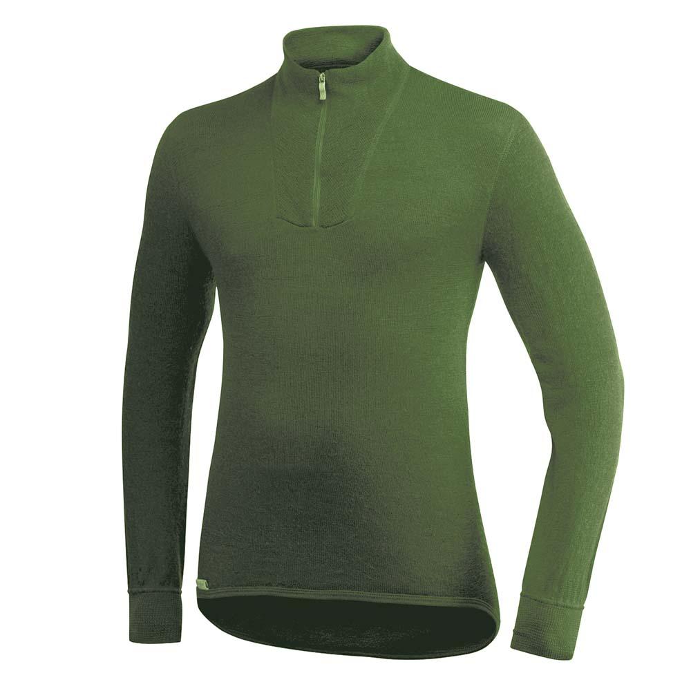 T-shirt manche longue ullfrotté 400 gr woolpower col cheminé