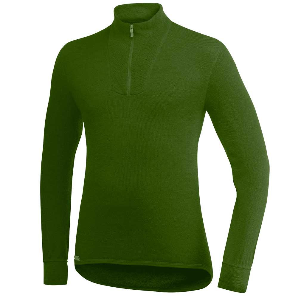T-shirt manche longue ullfrotté 400 gr woolpower col cheminé